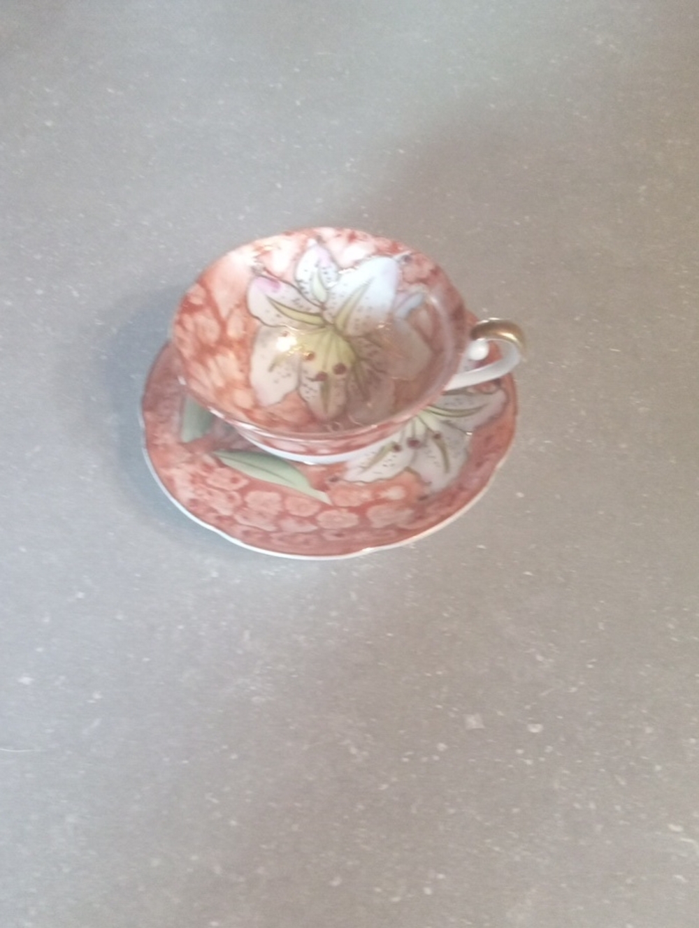 Vintage Princess China. Occupied Japan. Pink Floral. Inctricate Design